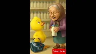 Baby Lucky duck helps seniors to choose the milk #funny #ducklingspro #luckyduck #cartoon #cute