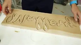 Beginner CNC Project - Script Name in Vcarve