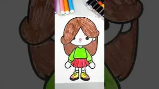 Toka Boka Little Girl how to colorize #cappuccino #art #drawing #painting #coloring #rumiko