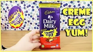 Special Edition Cadbury Dairy Milk Creme Egg Block Easter Food Tasting Review! | Birdew Reviews