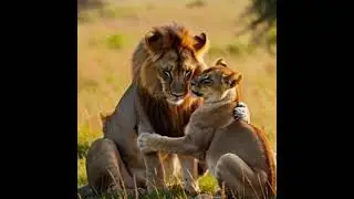Lion Dad Playing With His Cubs 🦁💛 | Heartwarming African Wildlife Moment ep1