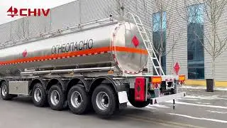 5 axles #aluminum fuel #tank #trailer sale to #Kazakhstan