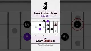 Learn Melodic Minor Scale On Bass In Key of F