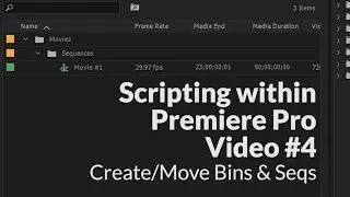 Create Bins, Create Sequences, Move Items