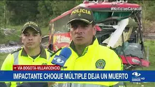 Un muerto y 10 heridos deja accidente en vía Bogotá - Villavicencio