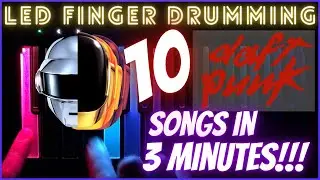 CRAZY Daft Punk Mega Mix Drum Cover with Roli Light up Keyboard! | FINGER DRUMMING