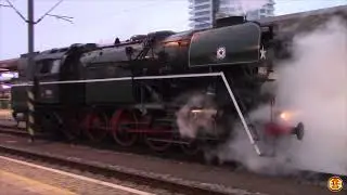 Mikulášská jízda, parní lokomotiva 464.202 Rosnička, Olomouc 7. 12. 2025 HD