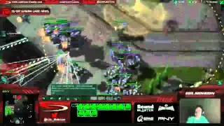Mass Tempest against Mech Army (Minigun vs. KiWiKaKi) - Heart of the Swarm HOTS
