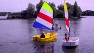 Capsizing Blue Dragon dinghy