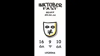 Inktober FAST.20 Bluff. Easy and fast draw in 26 seconds and 9 contour lines  #shorts