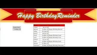 How To Make Happy Birthday Reminder In Excel