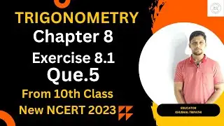 Exercise 8.1 Q5 Class 10th | Trigonometry | class 10 math chapter 8 Trigonometry