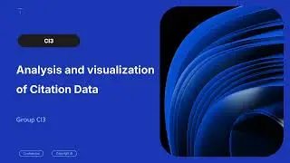 CI3 Presentation - Analysis and visualisation of citation data