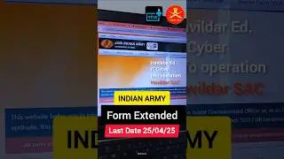 Indian army Havildar Education & havildar SAC FORM EXTENDED #indianarmy #cyber #shortsfeed #shorts