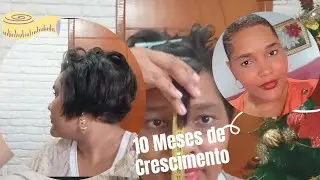 10 Meses de Crescimento Capilar Crespa Alisada
