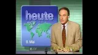 ZDF Programmvorschau und heute-Sendung vom 8.Mai 1995 00:48Uhr mit Elmar Bartel