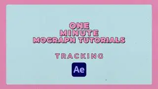 Thirty Second After Effects Tutorial - Tracking/Kerning/Space Between Letters (with audio version)