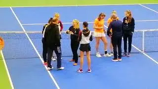 Junior Germany Tennis team is 1 viner, Netherlands team 2 place! Utdelning av medali 1 e pris