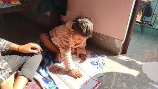 Kallu Ne Ye Kya Bana Diya 😲🎨 | Cute Baby Art ,Kallu Ka First Artwork 😍 | Ye Kya Bana Diya?