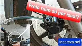 Como tirar ar do sistema freio a disco  (Freio borrachudo).