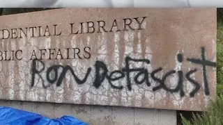 Reagan library defaced ahead of visit from Florida Gov. DeSantis