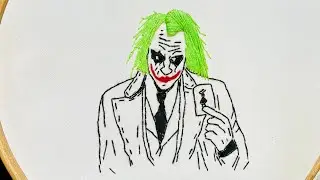 Joker - Heath ledger/ Hand embroidery 🧵