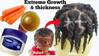 EXTREME Hair Growth & Thickness! How to use Vaseline & carrot for hair growth! Vaseline & carrot oil
