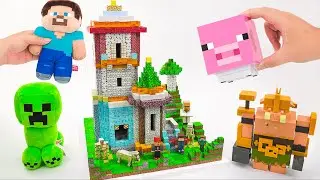 I Built a CASTLE With Magnetic Minecraft Blocks | Magnetic Papercraft