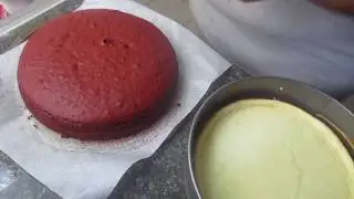 My version Cheesecake Factory Red Velvet Cheesecake
