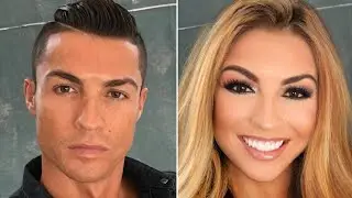 these soccer players are very sexy as a woman (face app) messi ronaldo
