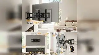Review: Perlegear Full Motion TV Wall Mount with Power Strip for 42&ndash;90 Inch TVs up to 150 lbs,...