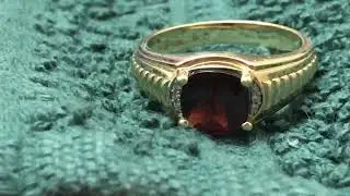 Colour Changing Blood 🩸 Garnet and Diamond Ring 💎💍