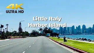 Driving Around Little Italy, Harbor Island, San Diego, California