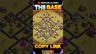 Town Hall 8 War Base Layout | #shorts