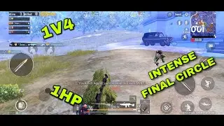 MOST INTENSE FINAL CIRCLE 1HP 1v4 PUBG MOBILE