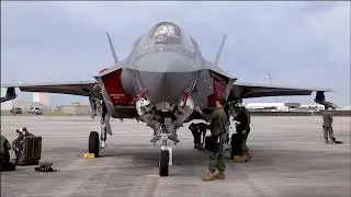 Load ordnance on F-35B Lightning II