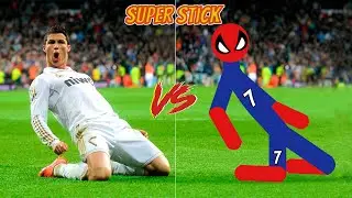 Cristiano Ronaldo vs Spider Stickman | Stickman Dismounting funny moments | Best Falls #2