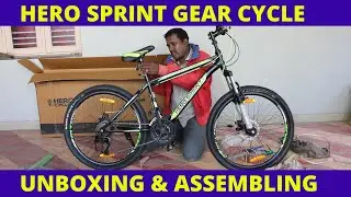 Hero Sprint Gear Cycle Unboxing and Assembling | 21 Speed with Dual Disc Mountain Bike |