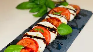Tomato mozzarella salad 🇨🇮سلطة الطماطم و الموتزريلا الإيطالية الأصلية