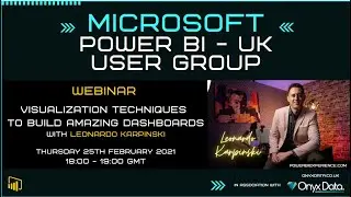 [EN] [Power BI UK User Group] Webinar: Visualization Techniques to Build Amazing Dashboards