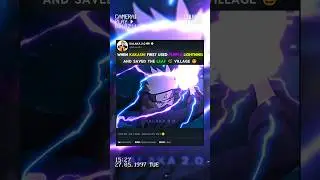 When Kakashi First Used Purple Lightning And Saved The Leaf 🌿 Village 🤩