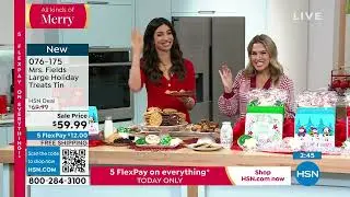 Mrs. Fields Large Happy Holidays Treats Tin 11/7 Delivery