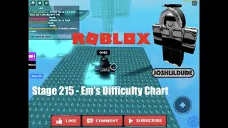 (Mobile) - Stage 215 - Em&rsquo;s Difficulty Chart obby