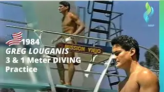1984 Greg Louganis practices Men 3 Meter Practice Diving with Mission Viejo Nadadores