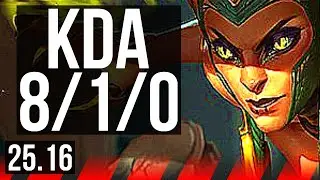 CASSIOPEIA vs IRELIA (TOP) | 8 solo kills, 8/1/0, 1100+ games, Legendary | EUW Master | 25.16
