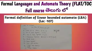 formal definition of linear bounded automata