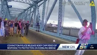 Covington police release bodycam video of response to Roebling Bridge protest