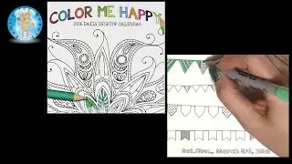 Color Me Happy 2016 Daily Desktop Calendar March 5 6 Adult Coloring Book Style - Family Toy Report
