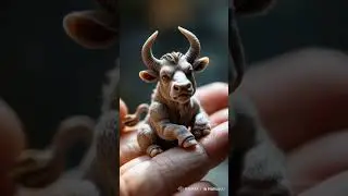 small buffalo on hand #animal #buffalo #horse #smallanimals