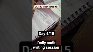 SA-530 ||AUDIT SAMPLING ||DAILY AUDIT WRITING SESSION #CAINTER #CAAUDIT #CAEXAMMAY24